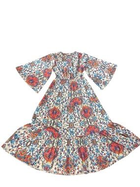 BOEMO, Bell Sleeve Bohemian Maxi Dress